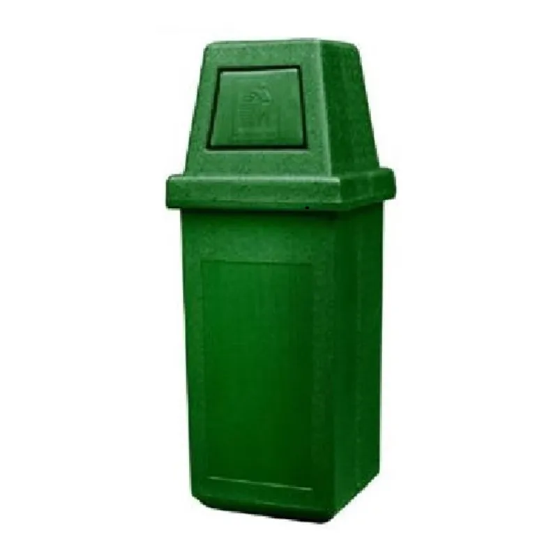 TRASH BIN GREEN CARE OD HOODED LARGE 80L GREEN